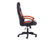 кресло компьютерное DRIVER кож/зам/ткань, черный/оранжевый