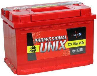 Аккумулятор Unix Professional  75 Ач о/п низкий