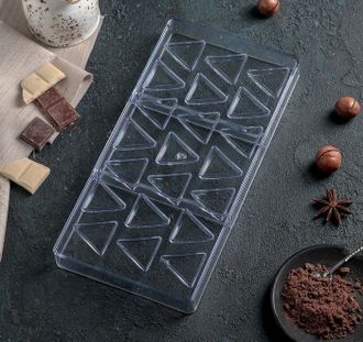 Форма для шоколада 33×16 см &quot;Треугольник&quot;, 21 ячейка
