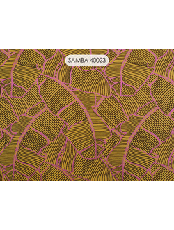Samba, вискозная портьера с тропической темой узора