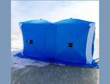 Утепленная палатка куб для рыбалки, трехслойная 200*400*215см, арт.1621B