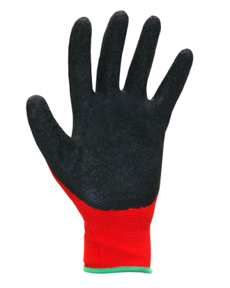 Перчатки "НейпЛат" (нейлон с латексом, цвет красный с черным)