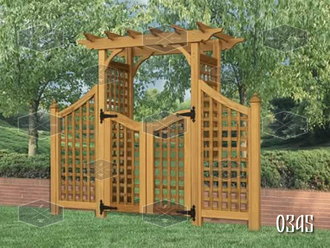 Арка-пергола с воротами Арка-пергола с воротами