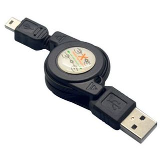 Кабель micro USB (USB A штекер - micro B штекер) 0.8м, выдвижной, катушка