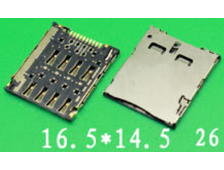 Коннектор Sim-карты №7  Samsung Galaxy S4 Zoom, SM-C101, SM-C105, i8730, (KA-026)