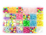 4680203224425 Набор для создания украшений и браслетов Alingar,  AL11038,   185х130х18мм, &quot;Colored beads&quot;, пластик.пенал с европодвесом