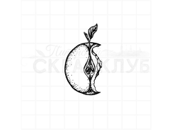 штамп огрызок яблока