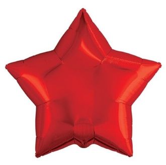 Фольгированный шар звезда "Красный"