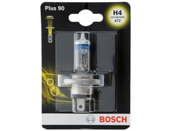 Лампа BOSCH H4 Plus 90 12V 60/55W блистер 1 шт.