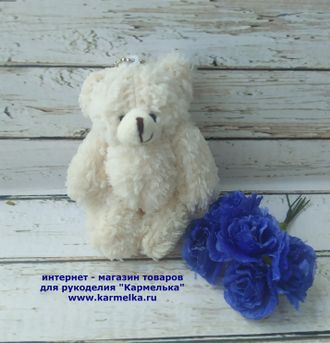 Мягкая игрушка №13-51 - медведь, высота 11см, цвет бежевый, 80р/шт