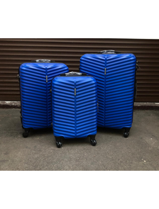 Пластиковый чемодан  Баолис синий размер S