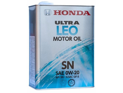 Моторное масло Honda Ultra LEO 0W20 SN 4 л., синтетическое