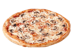 Пицца грибная - соус чесночный, шампиньоны, шиитаке, сыр моцарелла - 25 см - 380 руб., 30 см - 510 руб., 35 см - 620 руб.