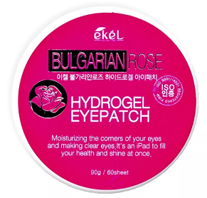 EKEL Гидрогелевые патчи для глаз с розовым маслом Экел - EKEL Bulgarian Rose Hydrogel Eyepatch, 60 шт. 651874