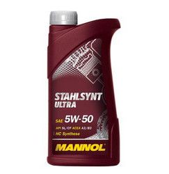 08056 Масло моторное MANNOL Stahlsynt Ultra SAE 5W-50 SL/CF синтетическое, 1 л.