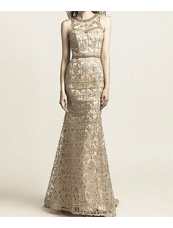 Золотистое силуэтное платье "Dorado" прокат Уфа