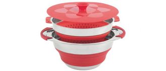 Кастрюля с дуршлагом Outwell Collaps Pot w/colander &amp; lid 4.5L Red