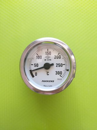 Термометр капиллярный PAKKENS Ø60мм от 0 до 300°С, длина капилляра 2м Турция Артикул: F0522 (ST-0574)