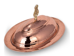 Блюдо медное с крышкой "Искандер", 30 см