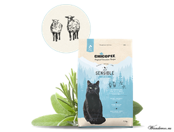 Chicopee Adult Sensible Чикопи Эдалт Сенсибл гипоаллергенный корм для кошек, с ягненком 15 кг