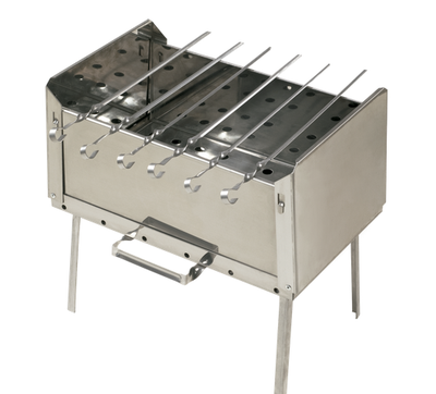 Мангал-дипломат + 6 шампуров 390мм (410х280х480, сталь 1,5мм) без сумки МД-6