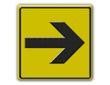 Тактильный знак «Направление движения, поворот»