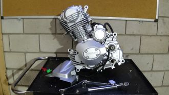 Двигатель 4т. 200 см3 165FML (CBB200) (с балансирным валом)1-N-2-3-4 (ZONGSHEN)