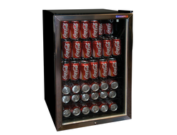 Шкаф холодильный со стеклом COOLEQ TBC-145 черный