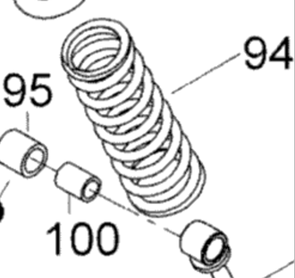 Пружина заднего амортизатора оригинальная BRP 230079 для BRP LYNX/Ski-Doo