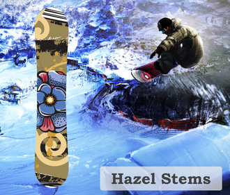 Наклейка на сноуборд Hazel Stems