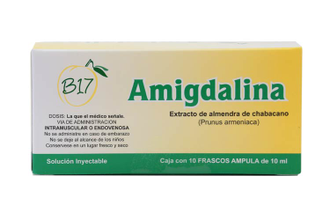 Витамин В17 (Амигдалин) инъекции: 10 ампул, в каждой по 3 грамма чистого амигдалина (лаэтрила). Производство Мексика