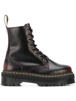 Ботинки Dr. Martens Jadon на высокой подошве милитари красные (36-41)