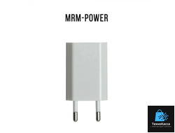 Сетевое зарядное устройство 8989 плоский 1USB MRM 5V/1A (White) 100pcs