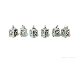 Six metal lanterns