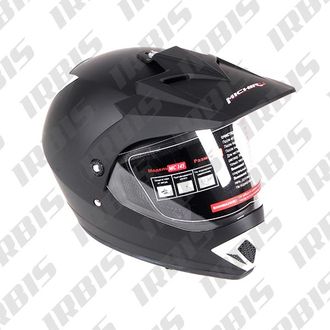 Шлем (мотард) MICHIRU MC 145 Solid,черный (Размер L)