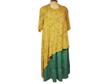 Легкая и женственная юбка из хлопковой ткани (цвет зеленый)арт. 5163 Размеры 58-84