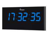 Настенные сетевые часы с секундами С-2515-Синие 40*20см