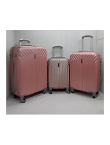 Комплект из 3х чемоданов Корона ABS S,M,L пудровый
