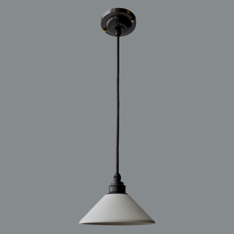 Подвесной латунный светильник с керамическим плафоном, темная бронза, PK-2 DarkBronze