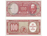 Чили 10 чинтезимо 1960-61 гг. на 10 песо 1958-59 гг.