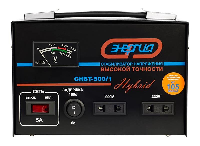 Передняя панель стабилизатора напряжения ЭНЕРГИЯ™ СНВТ-500/1