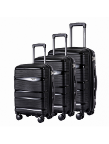 Комплект из 3х чемоданов Somsonya London Полипропилен + S,M,L черный