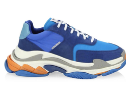 Кроссовки Balenciaga Triple-S Сине-оранжевые женские (36-41)