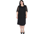 Женственное элегантное платье  арт. 3084 (цвет черный) Размеры 60-86