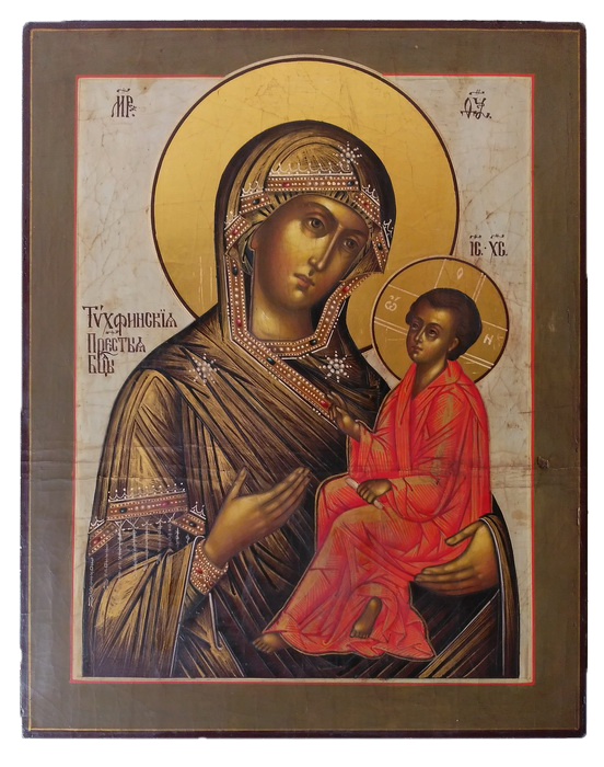 Образ Пресвятой Божией Матери "Тихвинская".  Формат иконы: 22х28см.
