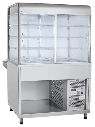 Прилавок-витрина холодильный ABAT «Аста» ПВВ(н)-70КМ-С-02-НШ