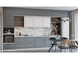 Модульная кухня "Гарда" цвет фасада: серый эмалит