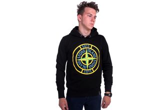 Толстовка / Худи Stone Island BG Logo Черный Repl