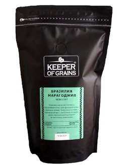 Кофе Keeper of Grains зерновой плантационный Марагоджип Бразилия, 0,5 кг