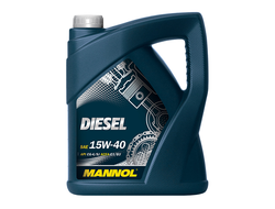 08012 Масло моторное MANNOL Diesel SAE 15W40 минеральное, 5 л.